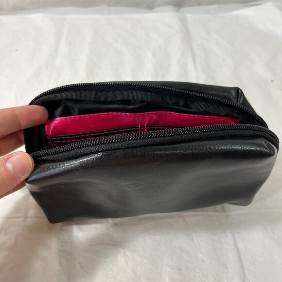 Mary Kay MK Logo Makeup Cosmetic Travel Bag Pouch Black Pink Small Girlfriend - Picture 6 of 9